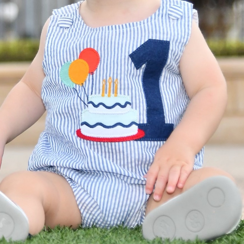 1st birthday Romper Mud Pie